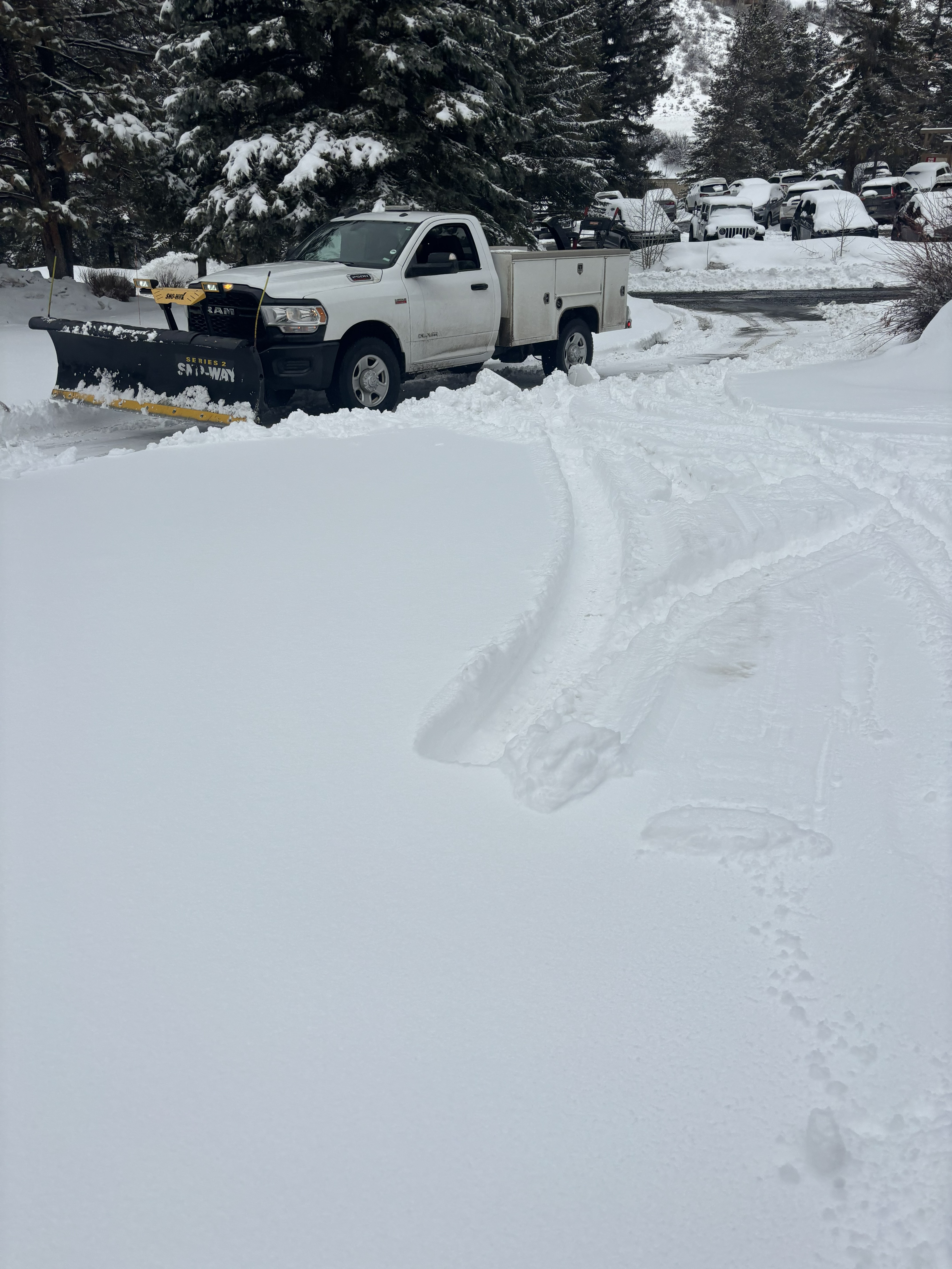 Professional snow plow truck Eagle County Colorado